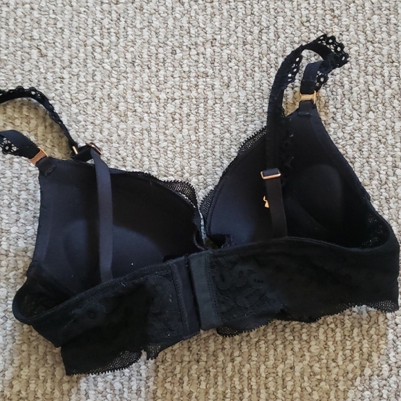 Aerie black lace plunge pushup bra - Picture 3 of 4